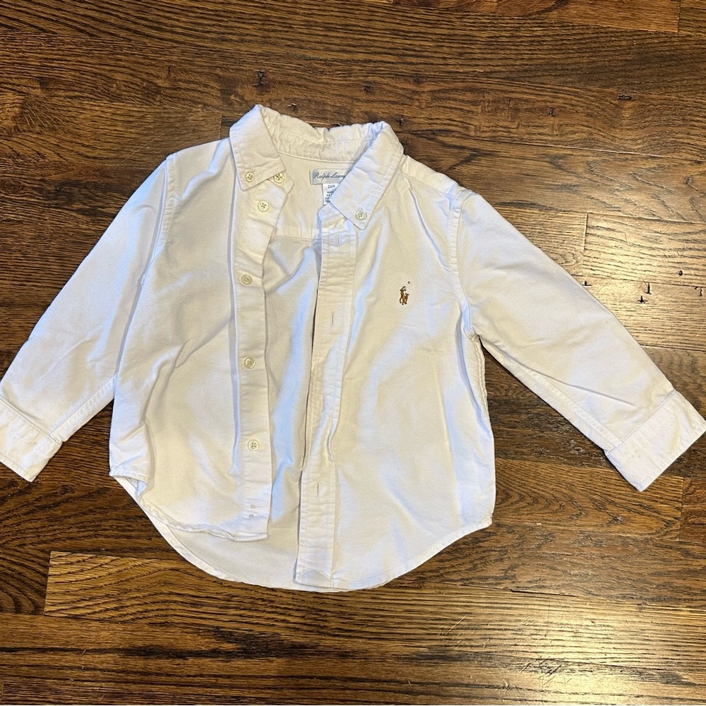Ralph Lauren White Button Down Shirt Classic Cotton